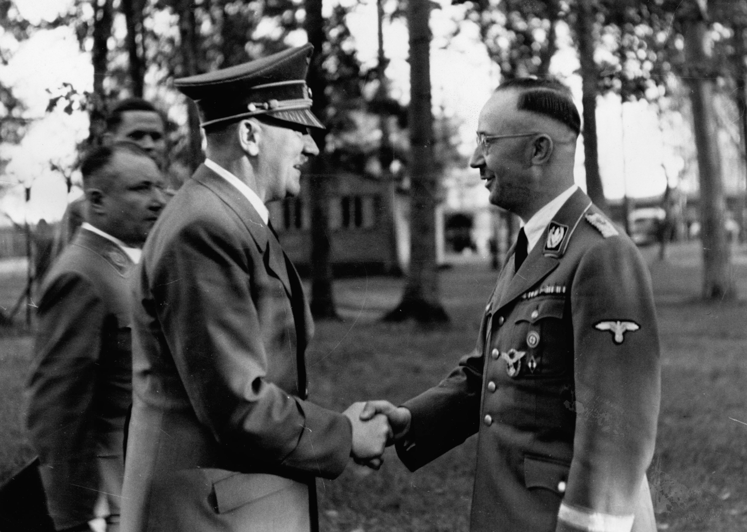 Adolf Hitler congratulates Heinrich Himmler for his 43rd birthday